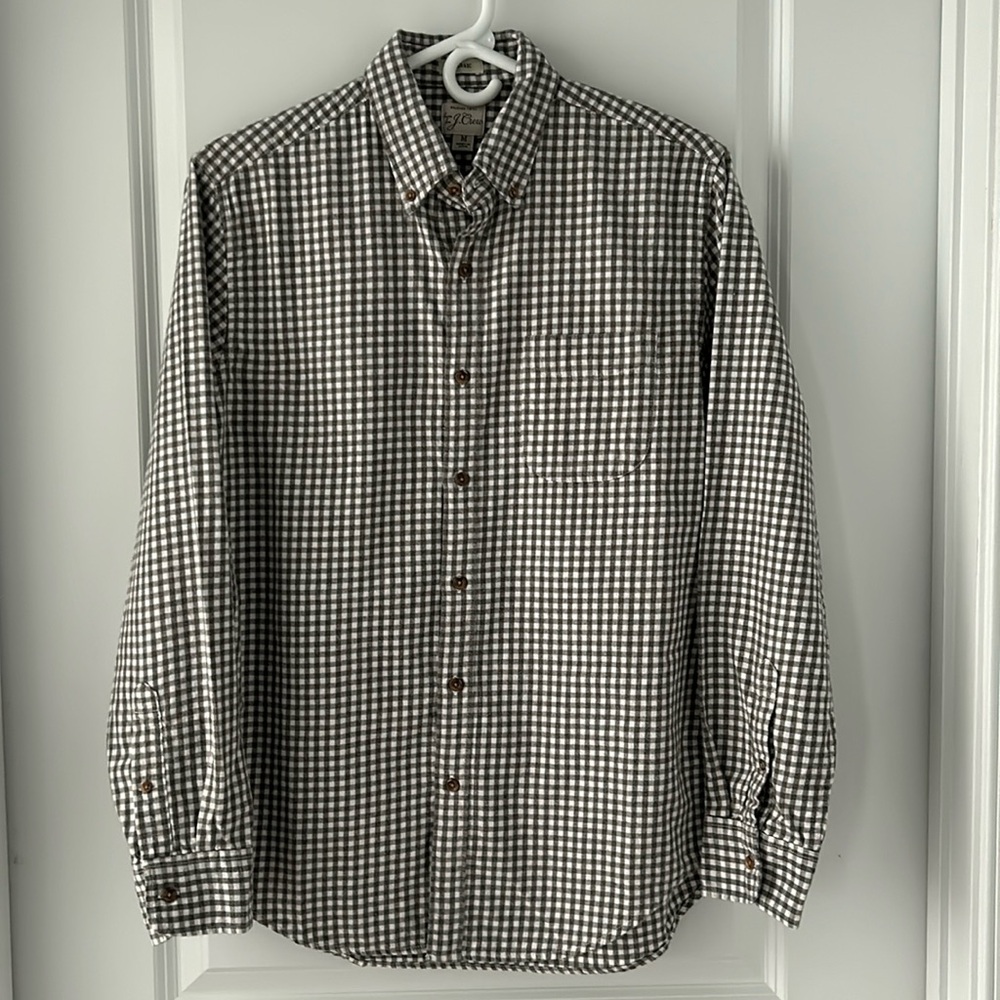 J. Crew Brushed Twill Button-Front Shirt, Men’s size M